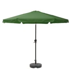 CorLiving Parasol De Patio Vert Forêt Inclinable De 10 Pi Et Base De Parasol Ronde