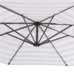 Parasol Désaxé De 10 Pieds Résistant Aux UV Avec Rayures Blanches Et Taupe 11 Parasol Désaxé De 10 Pieds Résistant Aux UV Avec Rayures Blanches Et Taupe -Outsunnies Boutique 331006741 AlternateImage4 l