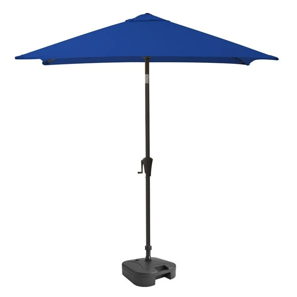 CorLiving Parasol De Patio Bleu Cobalt Inclinable Carré De 9 Pi Avec Base 3 CorLiving Parasol De Patio Bleu Cobalt Inclinable Carré De 9 Pi Avec Base