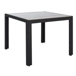 Table à Manger D'extérieur Carrée Gallant Par CorLiving De 35 Po L. X 35 Po L. Avec Trou Pour Parasol