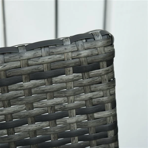 Ensemble De Mobilier Extérieur Outsunny En Osier Gris Avec Coussins Gris Inclus, 3 Pièces 7 Ensemble De Mobilier Extérieur Outsunny En Osier Gris Avec Coussins Gris Inclus, 3 Pièces – Image 5