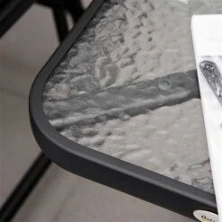 Ensemble De Fauteuils Coulissants Et Table D'appoint D'extérieur Outsunny En Acier Noir, 3 Pièces -Outsunnies Boutique 331014282 AlternateImage4 l