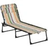 Chaise Longue Outsunny En Métal Noir Avec Siège Maillé Multicolore -Outsunnies Boutique 331014356 MainImage 001 l