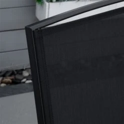 Ensemble De Fauteuils Coulissants Et Table D'appoint D'extérieur Outsunny Noir En Acier, 3 Pièces -Outsunnies Boutique 331014374 AlternateImage6 l