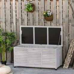 Coffre De Rangement Extérieur Outsunny Gris De 50 Po X 22 Po -Outsunnies Boutique 331014380 AlternateImage5 l