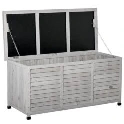 Coffre De Rangement Extérieur Outsunny Gris De 50 Po X 22 Po
