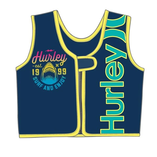 Gilet De Natation En Néoprène Avec Fermeture éclair Par Hurley, Bleu Foncé 3 Gilet De Natation En Néoprène Avec Fermeture éclair Par Hurley, Bleu Foncé