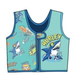 Gilet De Nage D'entraînement En Néoprène Avec Fermeture éclair Par Hurley, Motif De Requin