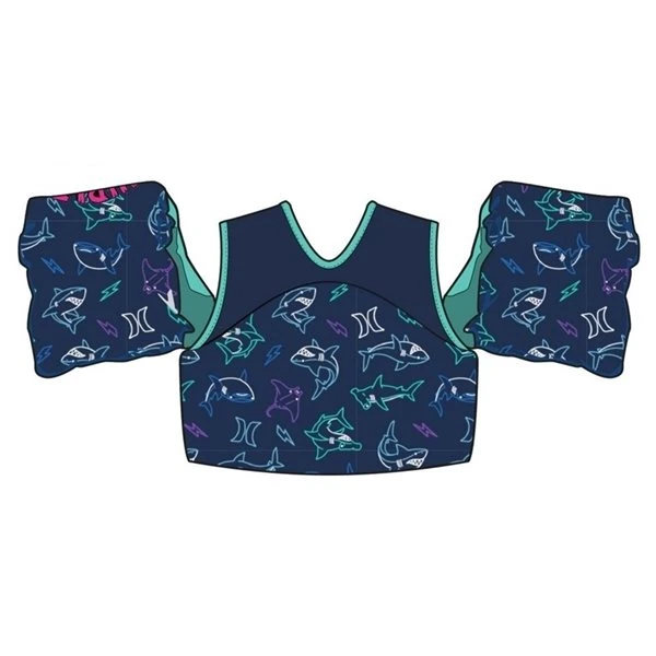 Gilet De Flottaison Pour Enfant Avec Flotteurs Sur Les épaules Par Hurley, Bleu/vert 4 Gilet De Flottaison Pour Enfant Avec Flotteurs Sur Les épaules Par Hurley, Bleu/vert – Image 2