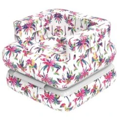 Chaise Longue Gonflable 2 En 1 Par Hurley, Motif De Palmier Rose