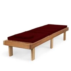 Chaise Longue Stationnaire Inclinable En Cèdre Naturel Par All Things Cedar Avec Siège En Lattes Et Coussin Rouge 8 Chaise Longue Stationnaire Inclinable En Cèdre Naturel Par All Things Cedar Avec Siège En Lattes Et Coussin Rouge -Outsunnies Boutique 331024794 AlternateImage2 l