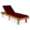 Chaise Longue Stationnaire Inclinable En Cèdre Naturel Par All Things Cedar Avec Siège En Lattes Et Coussin Rouge 2 Chaise Longue Stationnaire Inclinable En Cèdre Naturel Par All Things Cedar Avec Siège En Lattes Et Coussin Rouge -Outsunnies Boutique 331024794 MainImage 001 l