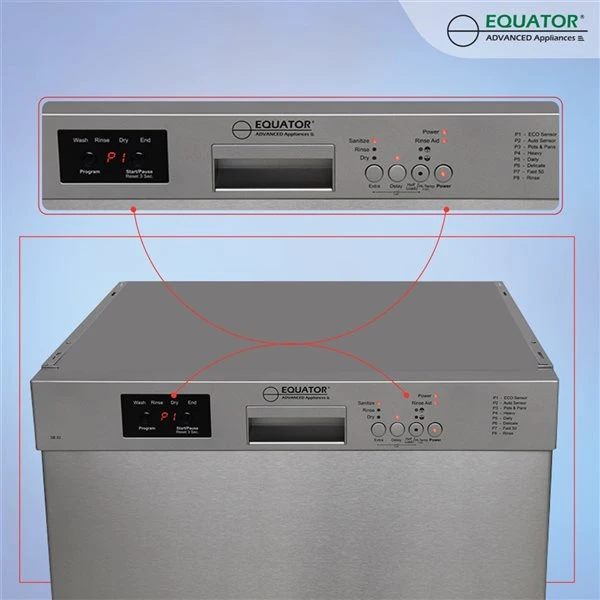 Lave-vaisselle Encastré En Acier Inoxydable Equator Advanced Appliances De 24 Po Et 51 DB à Commandes Frontales Visibles, C… 6 Lave-vaisselle Encastré En Acier Inoxydable Equator Advanced Appliances De 24 Po Et 51 DB à Commandes Frontales Visibles, C… – Image 4