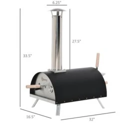 Four à Pizza Extérieur Au Bois Outsunny à Foyer En Brique 8 Four à Pizza Extérieur Au Bois Outsunny à Foyer En Brique -Outsunnies Boutique 331025422 AlternateImage2 l