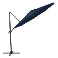 CorLiving Parasol De Patio Inclinable Et Déporté Bleu Marine De 9,5 Pi Avec Mât En Aluminium -Outsunnies Boutique 331025587 AlternateImage2 l