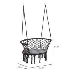 Chaise-hamac En Coton Gris Par Outsunny Avec Coussin -Outsunnies Boutique 331026125 AlternateImage2 l