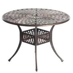 Table Bistro Pour L'extérieur Gardenised Ronde De 41,5 Po L. X 41,5 Po L. Avec Trou Pour Parasol -Outsunnies Boutique 331030357 AlternateImage1 l