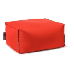 Pouf D'intérieur/d'extérieur En Oléfine Rouge Chamonix Par Gouchee Home
