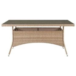 Table De Salle à Manger Pour L'extérieur Rectangulaire Genoa Par Manhattan Comfort, Tissage Beige Naturel