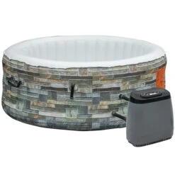 Spa Gonflable Rond Avec 108 Jet Pour 2 à 3 Personnes Par Outsunny