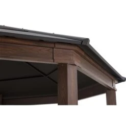 Abri De Jardin Permanent Octogonal En Métal Brun Daybreak Par Sunjoy De 15 pi X 15 pi Avec Toit En Acier -Outsunnies Boutique 331044796 AlternateImage2 l