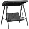 Balancelle De Véranda Outsunny En Acier Noir Pour 2 Personnes -Outsunnies Boutique 331058220 MainImage 001 l