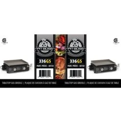 Plaque De Cuisson Noire Au Gaz à 2 Brûleurs Par Pit Boss De 18 000 BTU