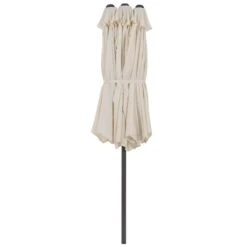 Parasol De Patio Double CorLiving De 15 Pieds Résistant Aux Rayons UV, Blanc Chaud -Outsunnies Boutique 331061085 AlternateImage3 l