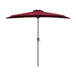 Demi-parasol CorLiving De 8,5 Pi Rouge Rubis Résistant Aux Rayons UV