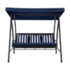 Balançoire Rembourrée Bleu Marine De CorLiving 3 Places Avec Auvent -Outsunnies Boutique 331061087 MainImage 001 l