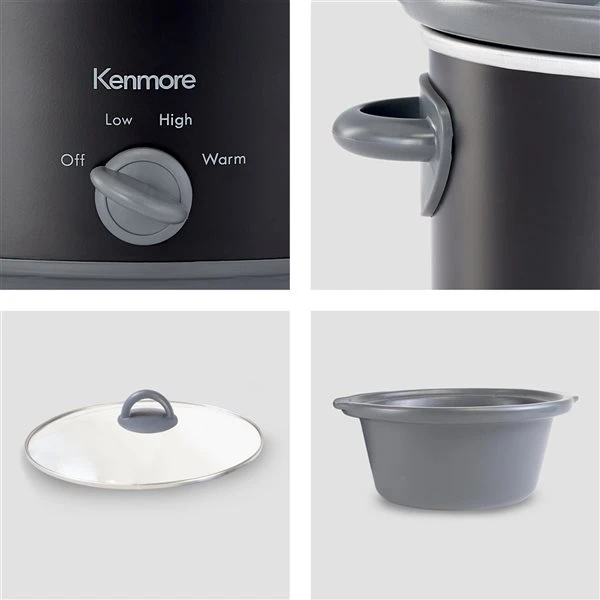 Mijoteuse Kenmore Noir Et Argent De 4,7 L 5 Mijoteuse Kenmore Noir Et Argent De 4,7 L – Image 3