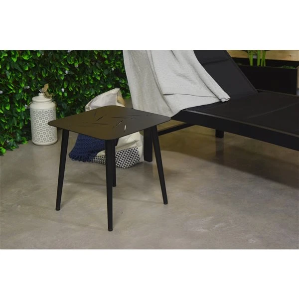 Table D'appoint Extérieure Istanbul Par Corriveau Outdoor Furniture Carrée De 16 Po X 16 Po 4 Table D'appoint Extérieure Istanbul Par Corriveau Outdoor Furniture Carrée De 16 Po X 16 Po – Image 2