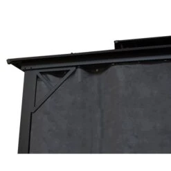 Abri De Jardin Métropolis Par F.Corriveau International En Métal Noir De 10 Pi X 14 Pi Avec Toit En Acier Et Moustiquaire Incl