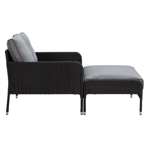 Chaise Longue Herman Surdimensionnée Grise Et Noire En Aluminium Par Patio Flare, 2 Pièces 5 Chaise Longue Herman Surdimensionnée Grise Et Noire En Aluminium Par Patio Flare, 2 Pièces – Image 3