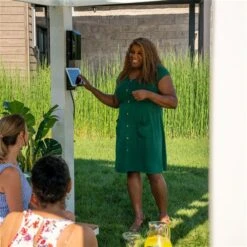 Pergola Windham Par Backyard Discovery Autoportante En Métal Blanc De 10 Pi L. X 14 Pi L. X 7,5 Pi H. Avec Auvent -Outsunnies Boutique 332000124 AlternateImage2 l