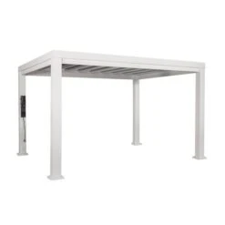 Pergola Windham Par Backyard Discovery Autoportante En Métal Blanc De 10 Pi L. X 14 Pi L. X 7,5 Pi H. Avec Auvent