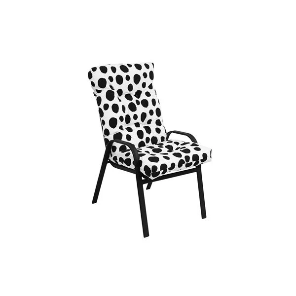 Coussin Blanc Et Noir Pour Chaise De Patio à Haut Dossier De Bozanto 4 Coussin Blanc Et Noir Pour Chaise De Patio à Haut Dossier De Bozanto – Image 2