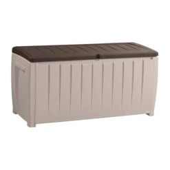 Coffre De Rangement Extérieur Novel Par Keter En Plastique Beige De 340,69 L, 49,2 Po X 21,6 Po