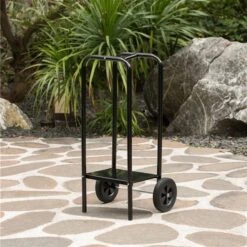 Transporteur De Bois De Chauffage Gardenised En Acier Noir -Outsunnies Boutique 332000562 AlternateImage2 l