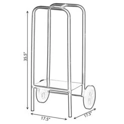 Transporteur De Bois De Chauffage Gardenised En Acier Noir -Outsunnies Boutique 332000562 AlternateImage3 l