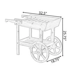 Chariot Pour Plantes Vintiquewise En Séquoia Naturel à 2 Niveaux 10 Chariot Pour Plantes Vintiquewise En Séquoia Naturel à 2 Niveaux -Outsunnies Boutique 332000624 AlternateImage3 l