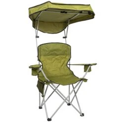Chaise De Camping Pliante Camp & Go Verte Avec Auvent