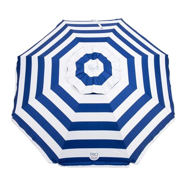 Parasol Rio Beach Bleu Et Blanc De 6 Pi 4 Parasol Rio Beach Bleu Et Blanc De 6 Pi – Image 2