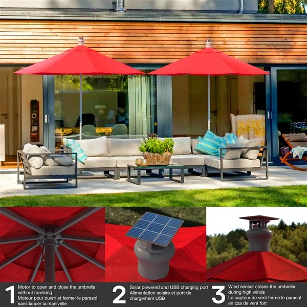 Parasol Intelligent Above Height Spectrum Rouge Cerise De 9 Pi Non Inclinable 4 Parasol Intelligent Above Height Spectrum Rouge Cerise De 9 Pi Non Inclinable – Image 2
