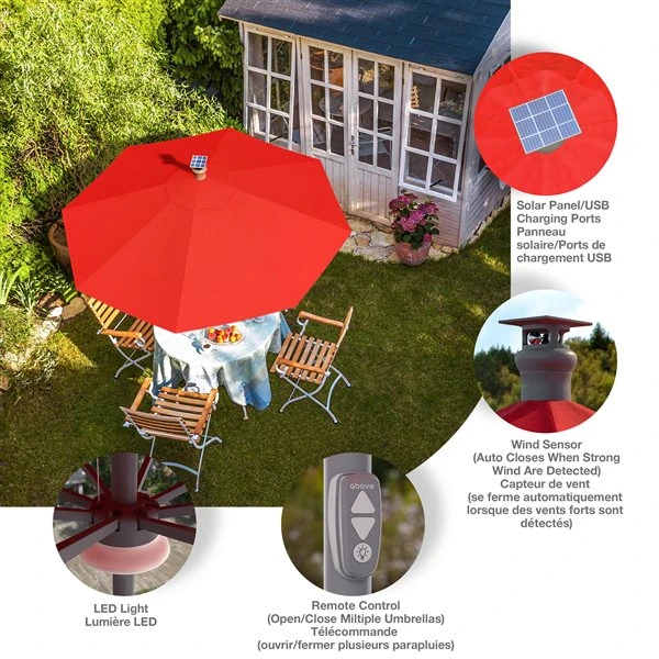 Parasol Intelligent Above Height Spectrum Rouge Cerise De 9 Pi Non Inclinable 5 Parasol Intelligent Above Height Spectrum Rouge Cerise De 9 Pi Non Inclinable – Image 3