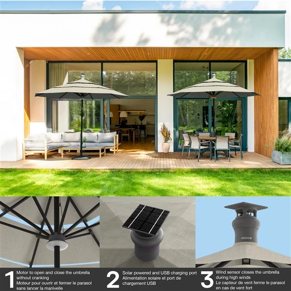 Parasol Intelligent Above Height Spectrum Gris Tourterelle De 11 Pi Non Inclinable 4 Parasol Intelligent Above Height Spectrum Gris Tourterelle De 11 Pi Non Inclinable – Image 2