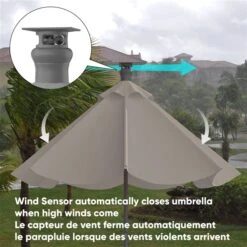 Parasol Intelligent Above Height Spectrum Gris Tourterelle De 9 Pi Non Inclinable -Outsunnies Boutique 332001630 AlternateImage4 l