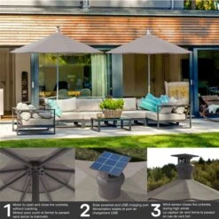 Parasol Intelligent Above Height Spectrum Gris Tourterelle De 9 Pi Non Inclinable -Outsunnies Boutique 332001630 AlternateImage5 l