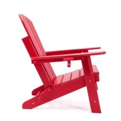 Chaise Adirondack Rouge En Polyéthylène Haute Densité Par Lake Country Outdoors -Outsunnies Boutique 332002758 AlternateImage4 l
