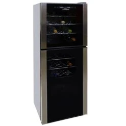 Réfrigérateur à Vin Autoportant à Double Zones Pour 45 Bouteilles Par Koolatron